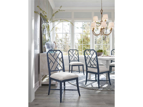 Hanalei Bay Nomad Snow/Cerulean Blue Side Chair (Set of 2) - Ornate Home