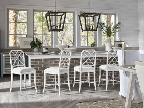 Hanalei Bay Nomad Snow/Sand Dollar Counter Chair (Set of 2) - Ornate Home