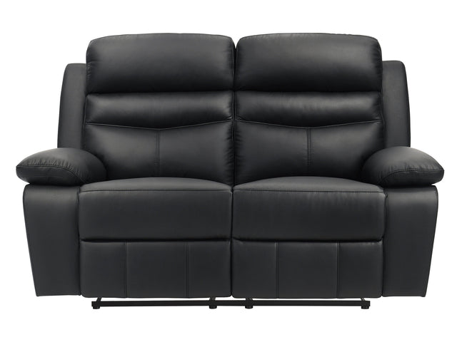 Hancock Black Double Reclining Loveseat - Ornate Home