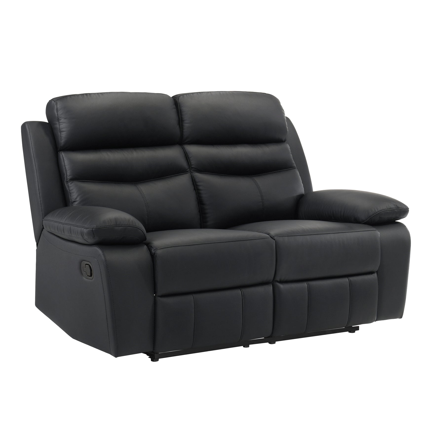 Hancock Black Double Reclining Loveseat - Ornate Home