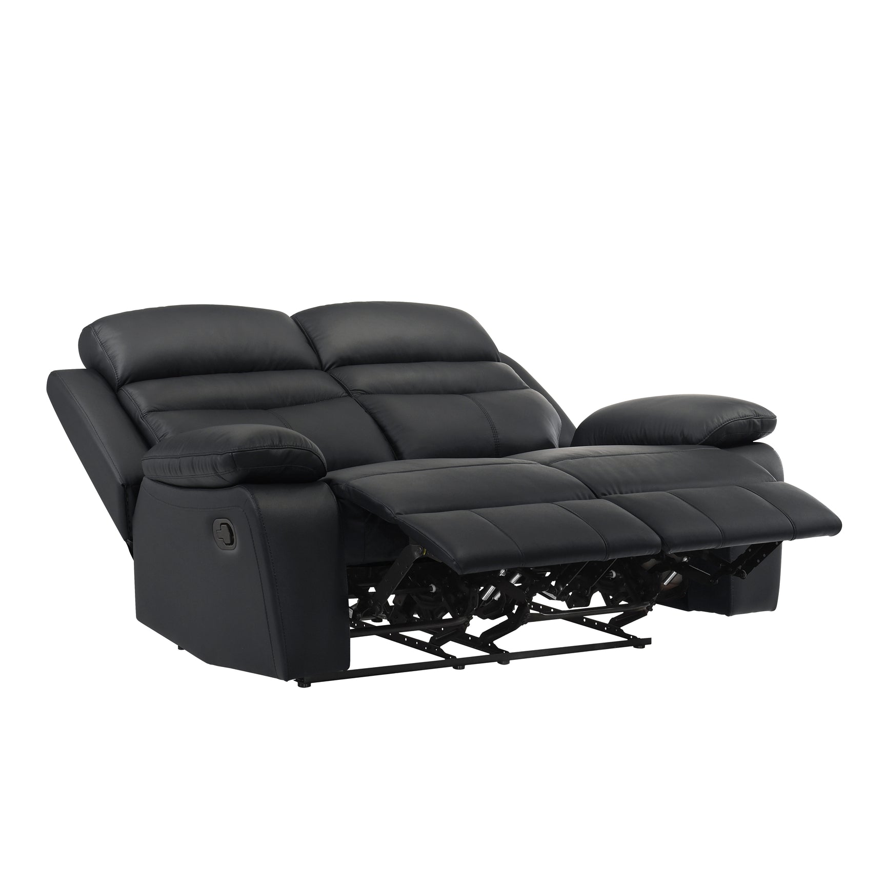 Hancock Black Double Reclining Loveseat - Ornate Home