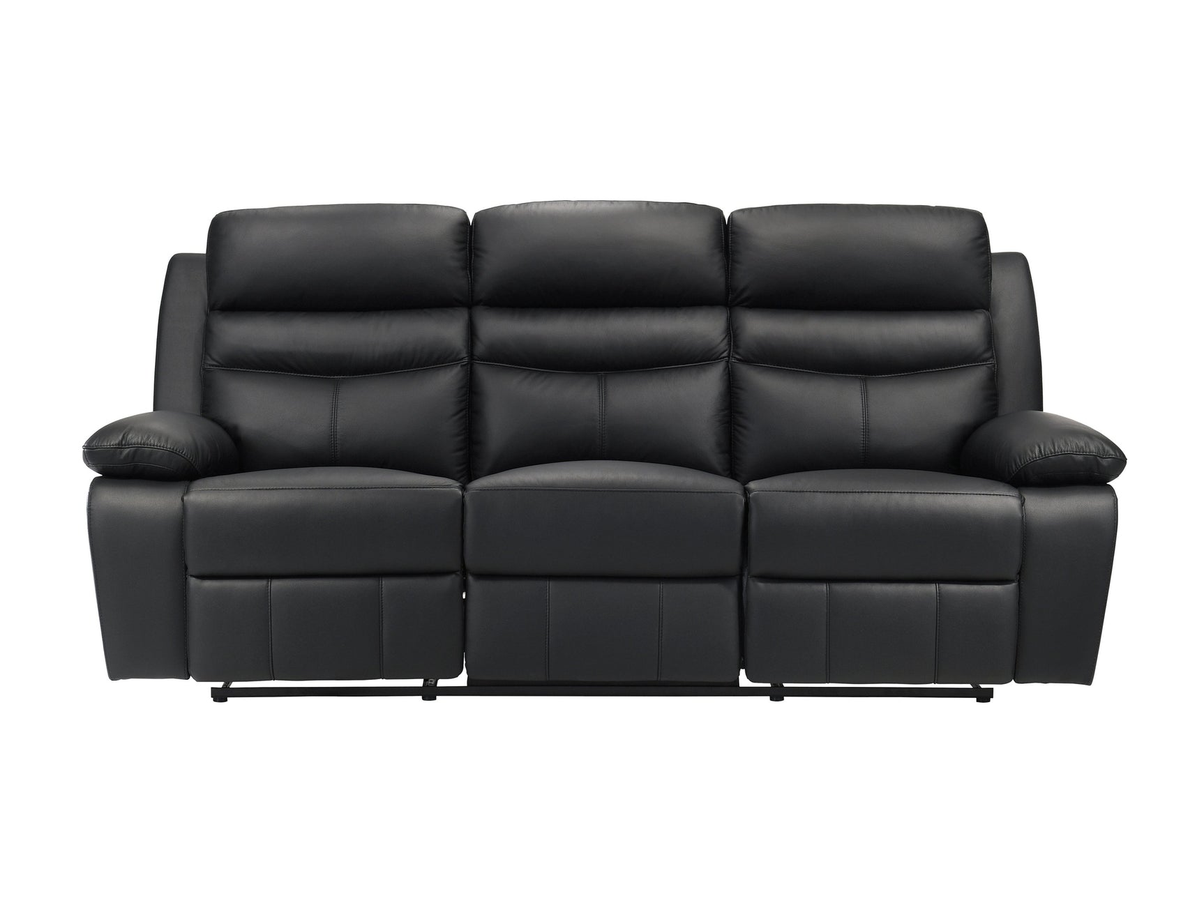 Hancock Black Double Reclining Sofa - Ornate Home