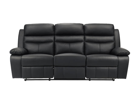 Hancock Black Double Reclining Sofa - Ornate Home
