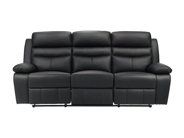 Hancock Black Double Reclining Sofa - Ornate Home
