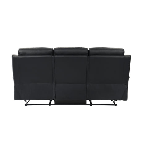 Hancock Black Double Reclining Sofa - Ornate Home