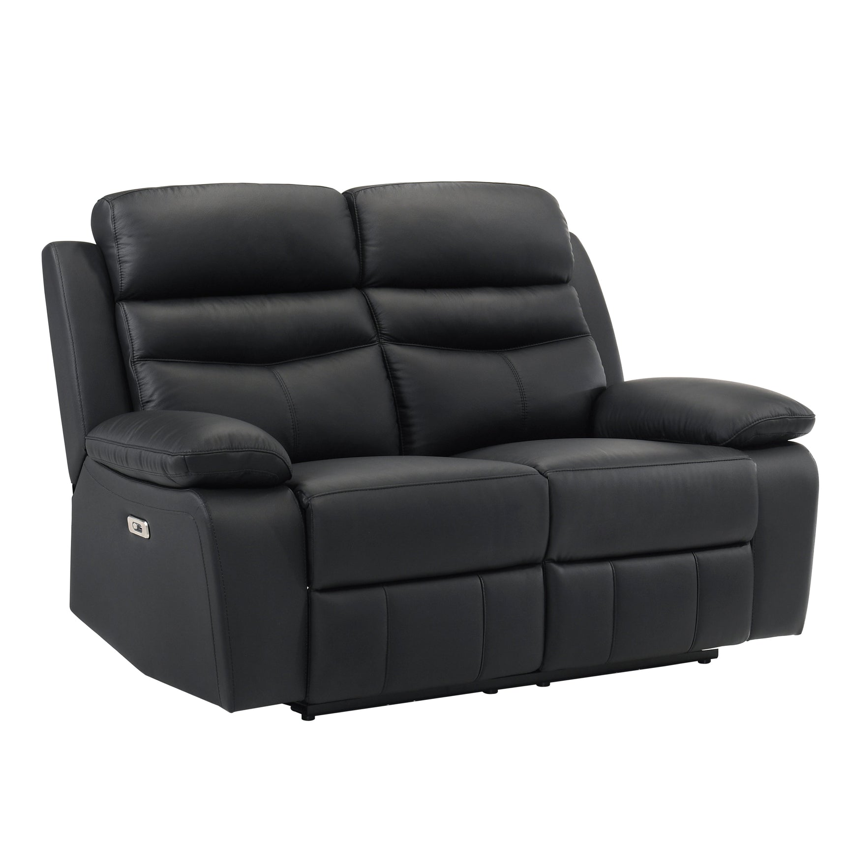 Hancock Black Power Double Reclining Loveseat - Ornate Home