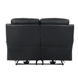 Hancock Black Power Double Reclining Loveseat - Ornate Home