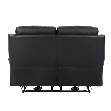 Hancock Black Power Double Reclining Loveseat - Ornate Home