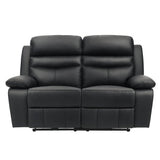 Hancock Black Power Double Reclining Loveseat - Ornate Home