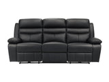 Hancock Black Power Double Reclining Sofa - Ornate Home