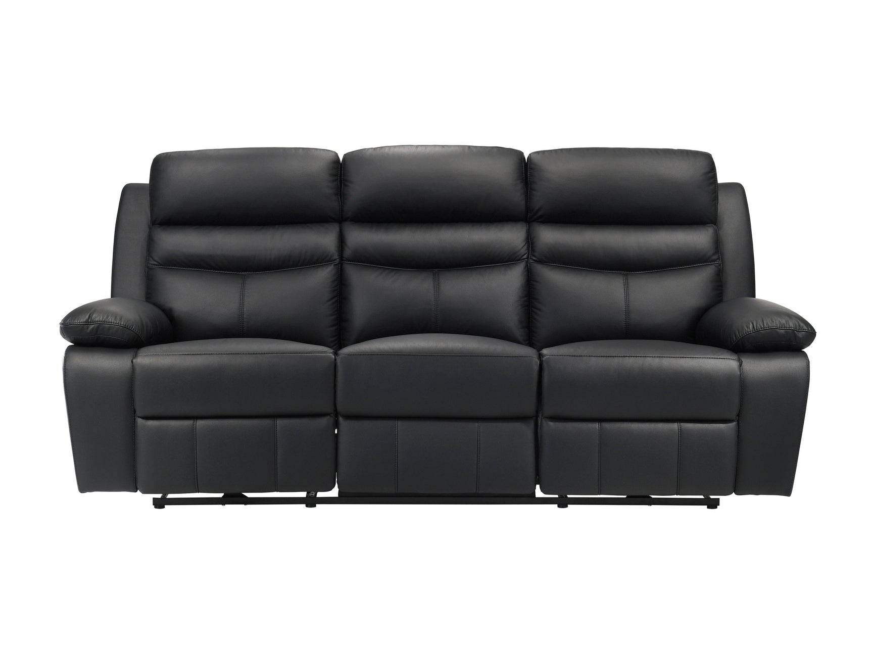 Hancock Black Power Double Reclining Sofa - Ornate Home