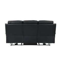 Hancock Black Power Double Reclining Sofa - Ornate Home