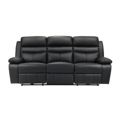 Hancock Black Power Double Reclining Sofa - Ornate Home