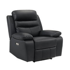 Hancock Black Power Reclining Chair - Ornate Home