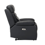 Hancock Black Power Reclining Chair - Ornate Home