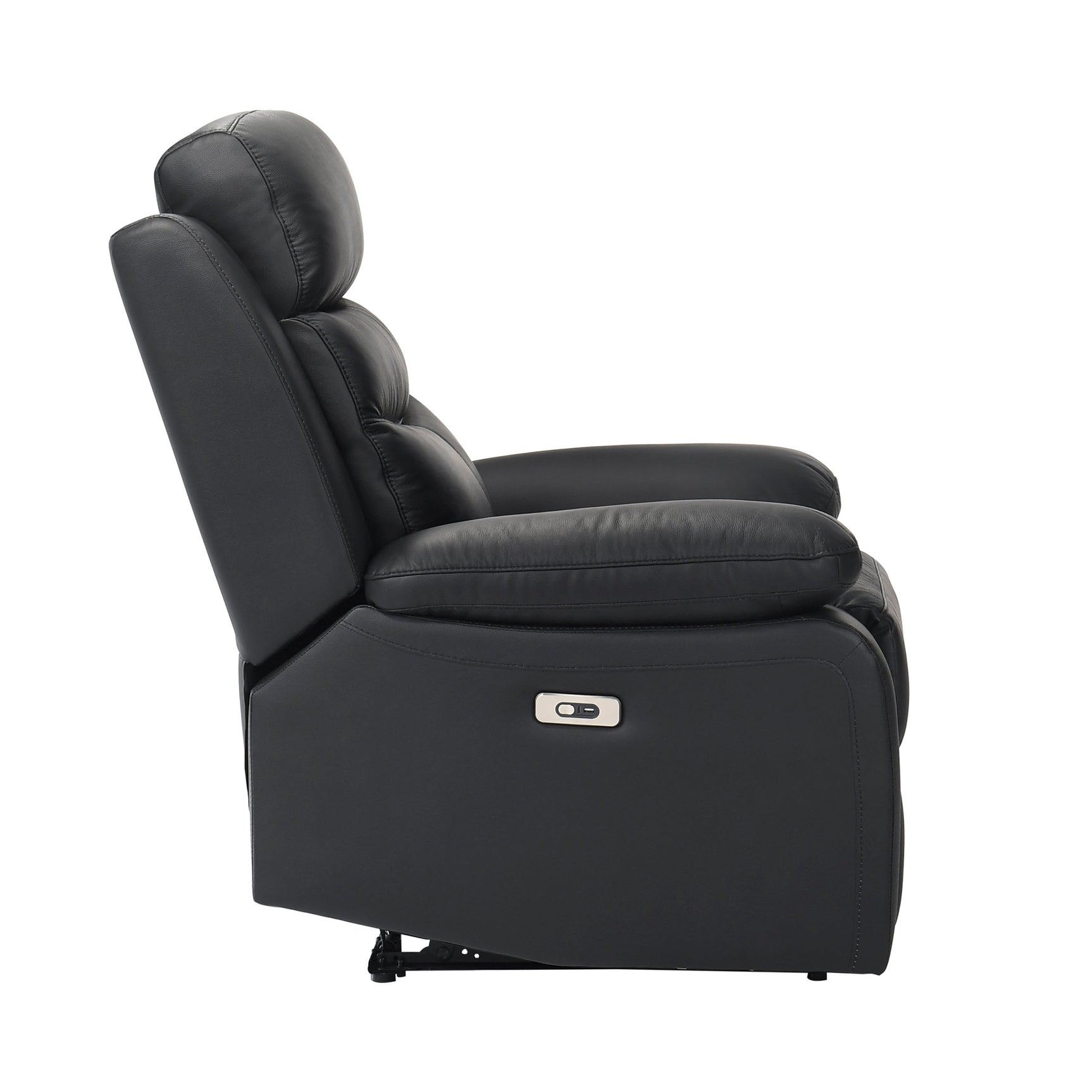 Hancock Black Power Reclining Chair - Ornate Home