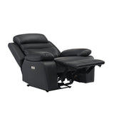 Hancock Black Power Reclining Chair - Ornate Home