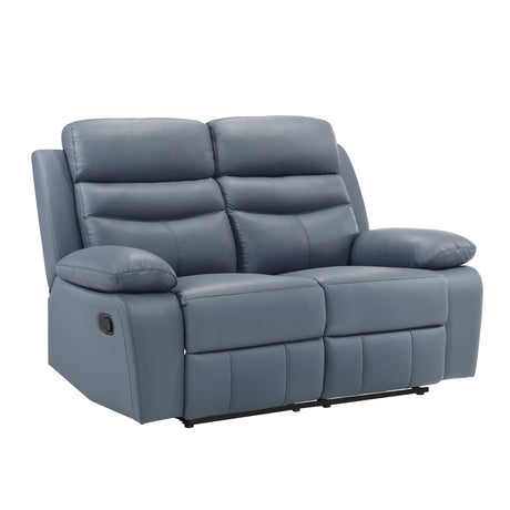 Hancock Blue Double Reclining Loveseat - Ornate Home