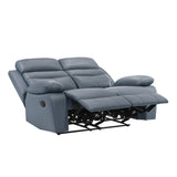 Hancock Blue Double Reclining Loveseat - Ornate Home