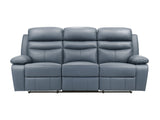 Hancock Blue Double Reclining Sofa - Ornate Home