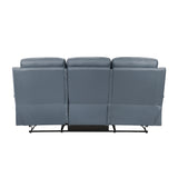 Hancock Blue Double Reclining Sofa - Ornate Home