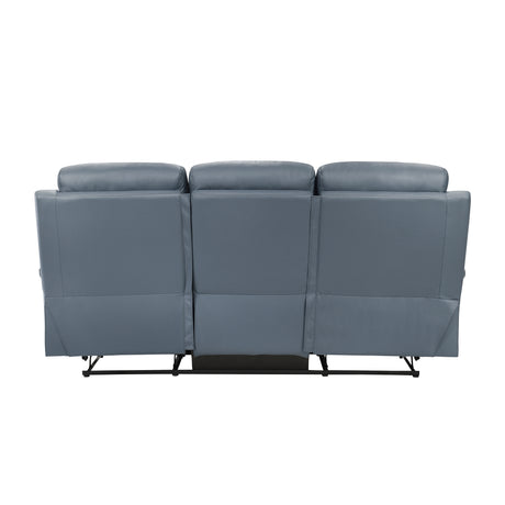 Hancock Blue Double Reclining Sofa - Ornate Home