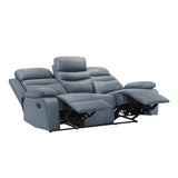 Hancock Blue Double Reclining Sofa - Ornate Home