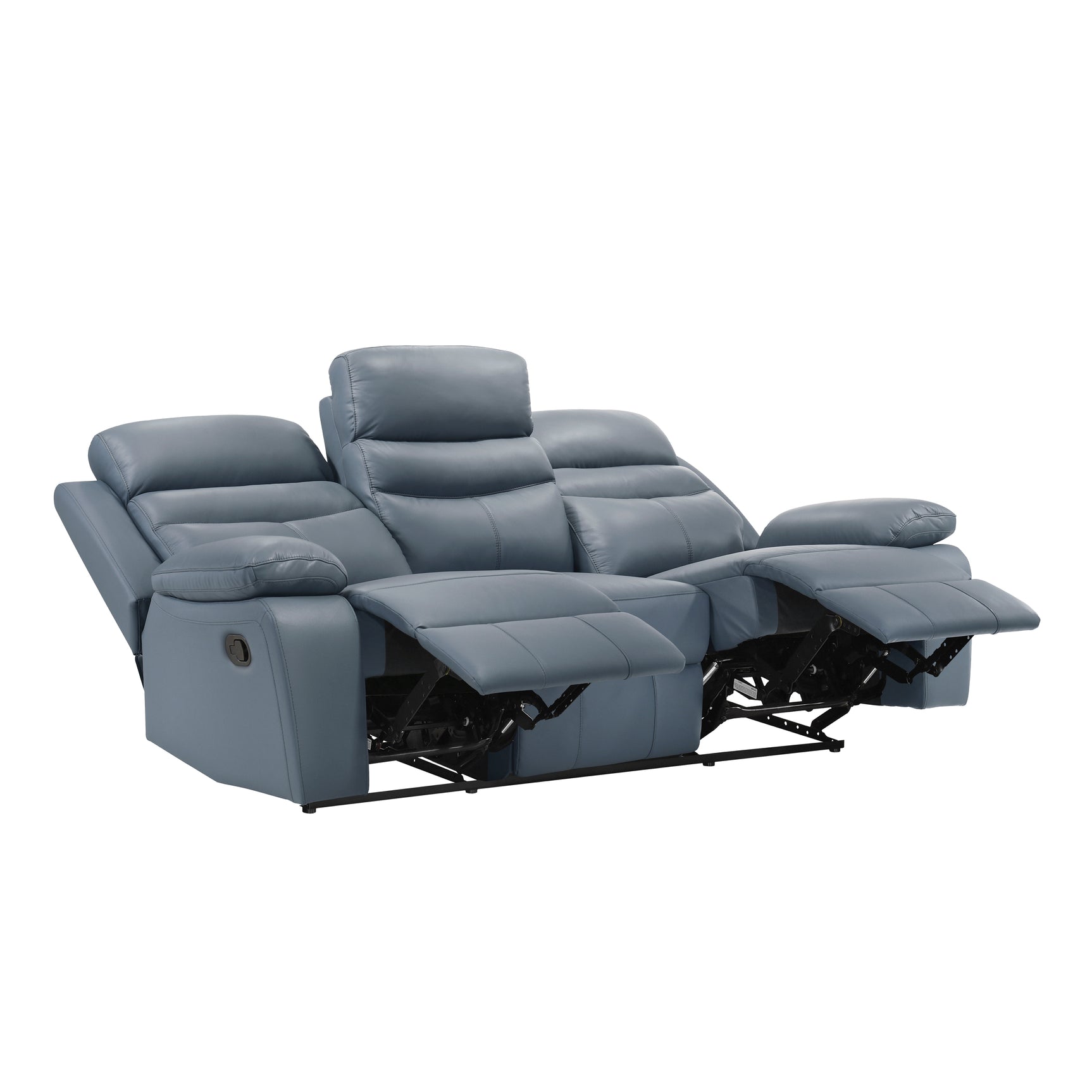 Hancock Blue Double Reclining Sofa - Ornate Home