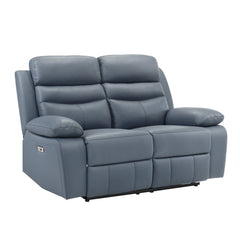 Hancock Gray Power Double Reclining Loveseat - Ornate Home