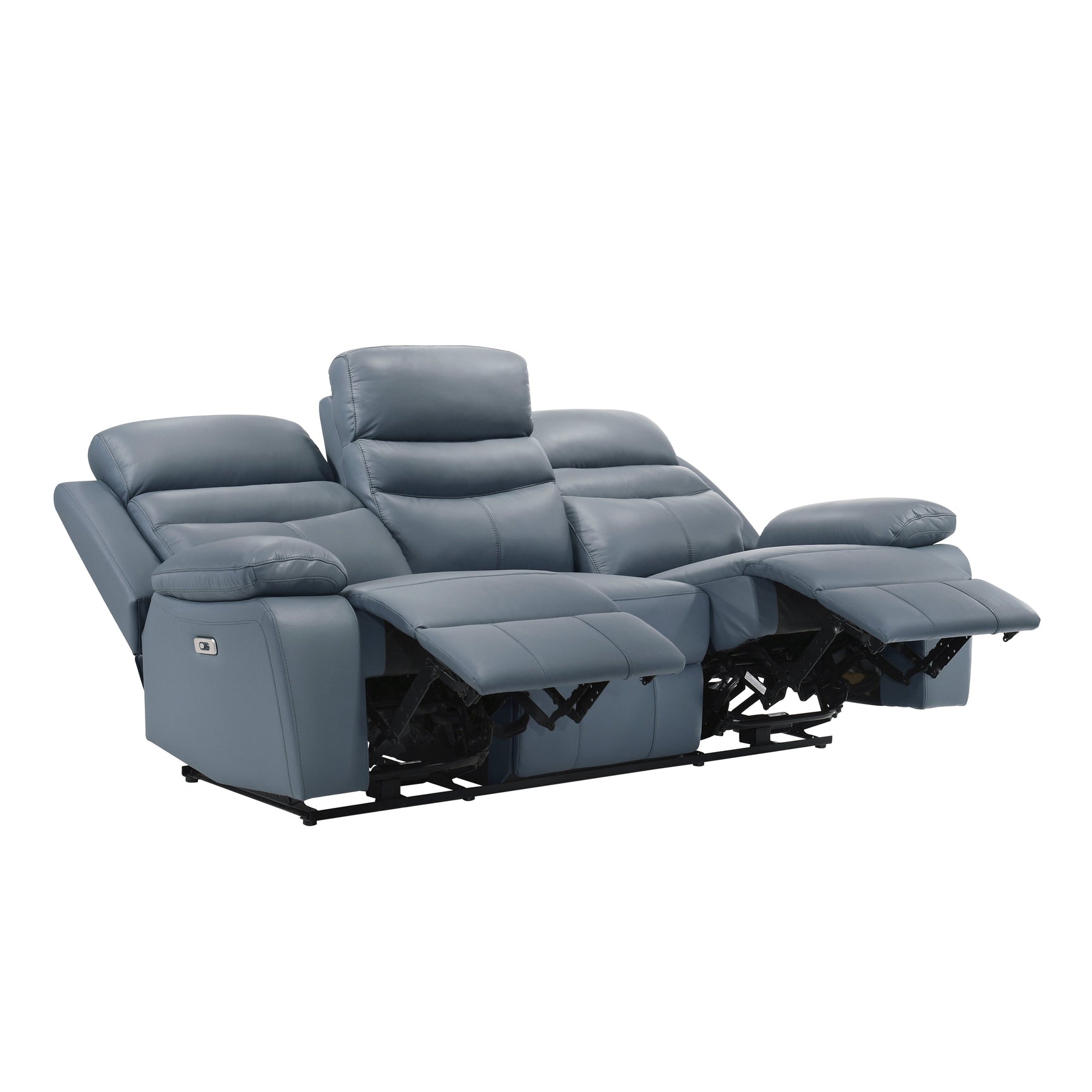 Hancock Gray Power Double Reclining Sofa - Ornate Home