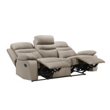 Hancock Latte Double Reclining Sofa - Ornate Home