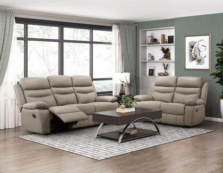 Hancock Latte Double Reclining Sofa - Ornate Home