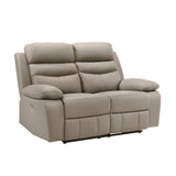 Hancock Latte Power Double Reclining Loveseat - Ornate Home