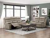 Hancock Latte Power Double Reclining Loveseat - Ornate Home