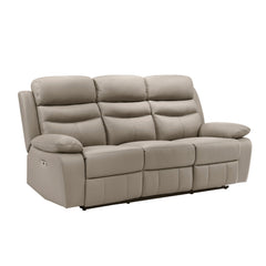 Hancock Latte Power Double Reclining Sofa - Ornate Home
