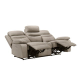 Hancock Latte Power Double Reclining Sofa - Ornate Home