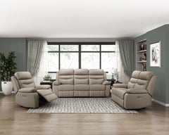 Hancock Latte Power Double Reclining Sofa - Ornate Home