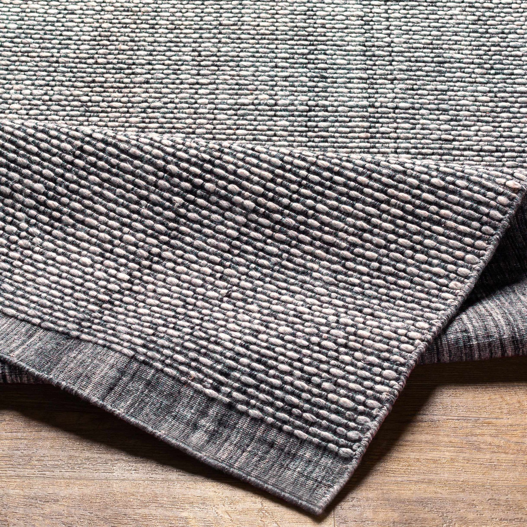 Hand Loomed Light Gray Area Rug - Clearance - Ornate Home