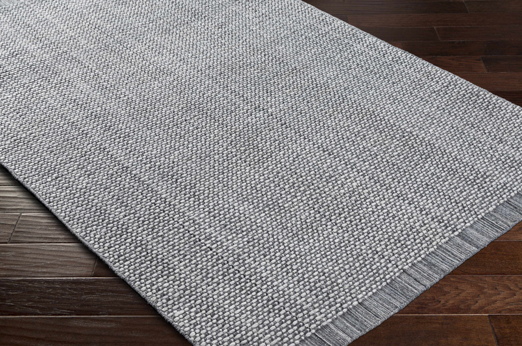 Hand Loomed Light Gray Area Rug - Clearance - Ornate Home