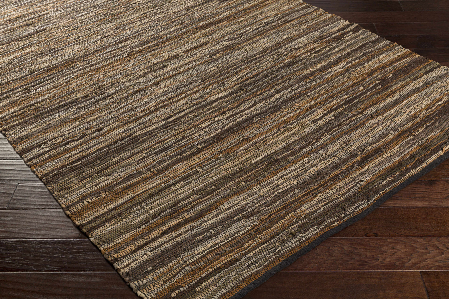 Hand Woven Leather Rag Rug - Clearance - Ornate Home