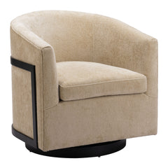 Hanko Golden Beige Swivel Chair - Ornate Home
