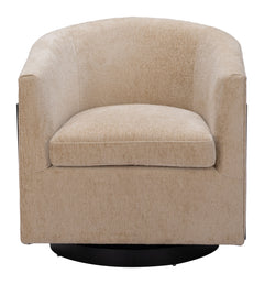 Hanko Golden Beige Swivel Chair - Ornate Home