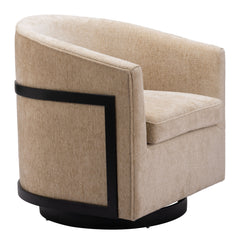 Hanko Golden Beige Swivel Chair - Ornate Home