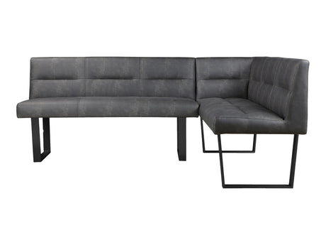Hanlon Dark Grey Corner Bench - Ornate Home