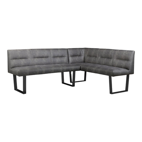 Hanlon Dark Grey Corner Bench - Ornate Home