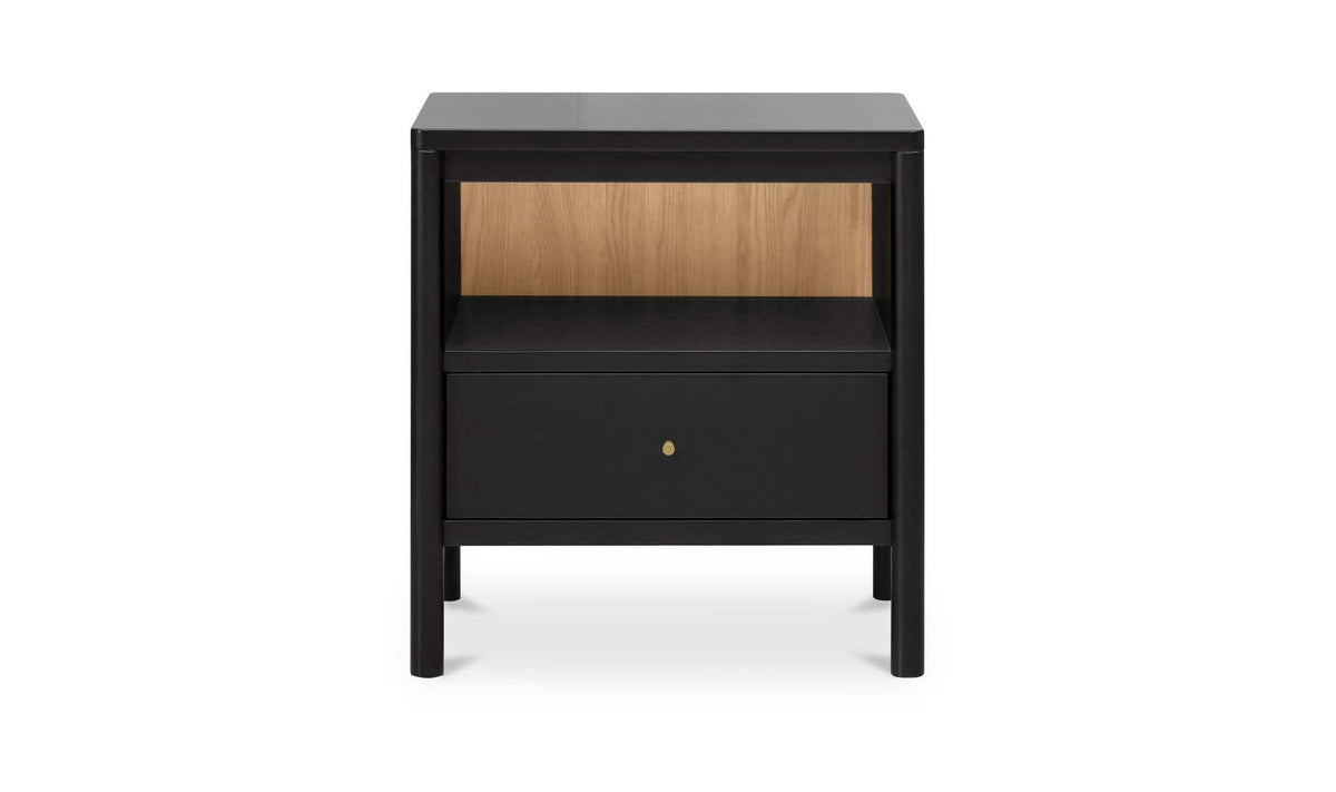 Hannah Black Nightstand - Ornate Home