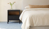 Hannah Black Nightstand - Ornate Home