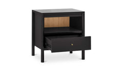 Hannah Black Nightstand - Ornate Home