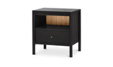 Hannah Black Nightstand - Ornate Home