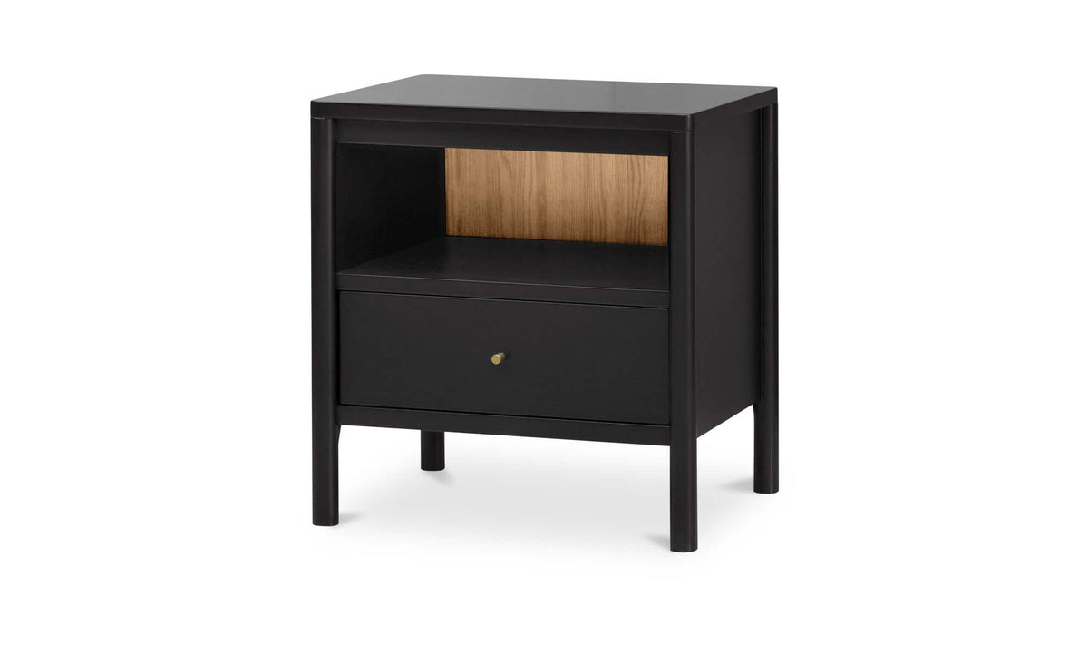 Hannah Black Nightstand - Ornate Home